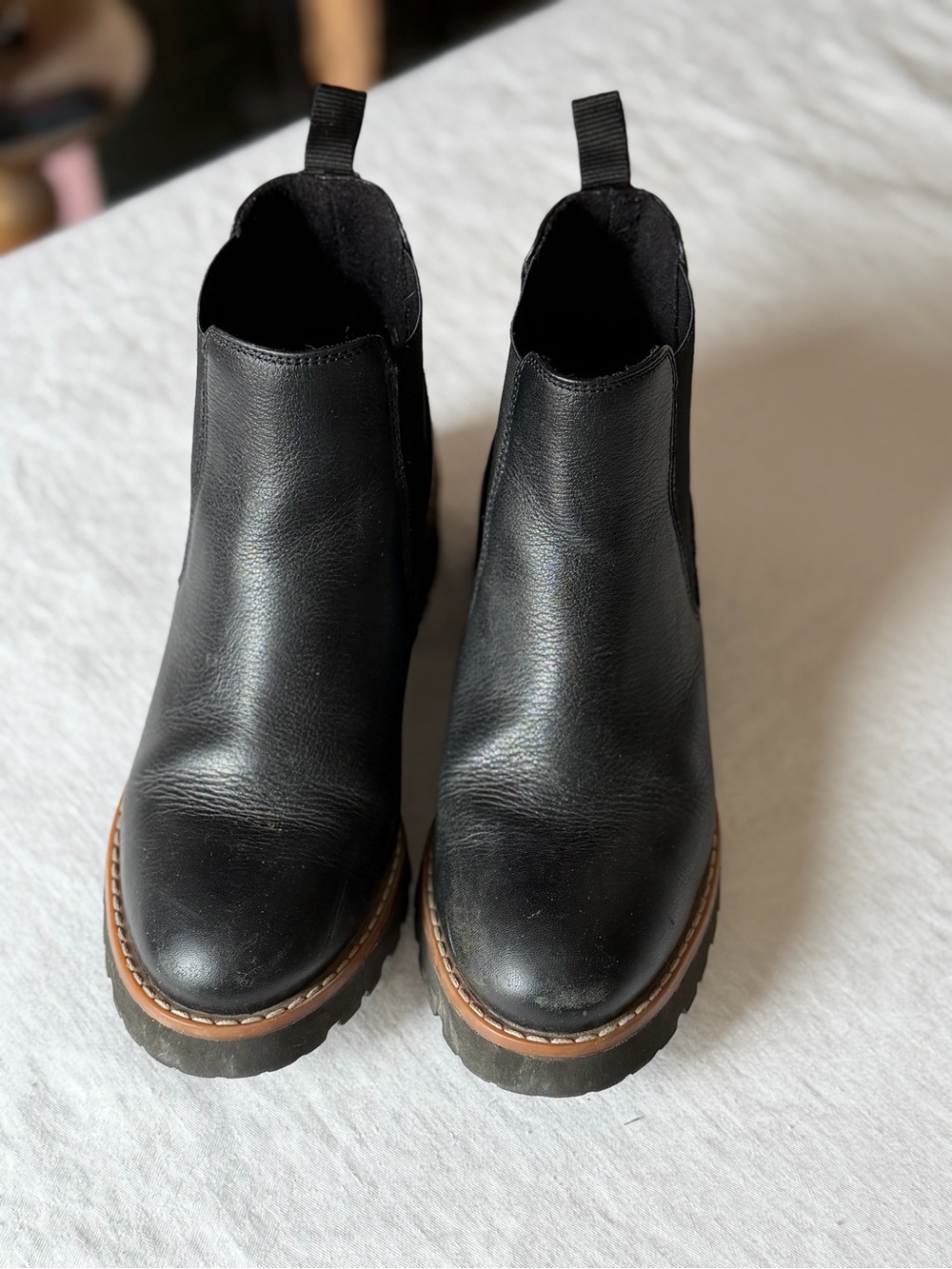 Women’s Black Hush Puppies Amelia Chelsea Waterproof Boots Size 6